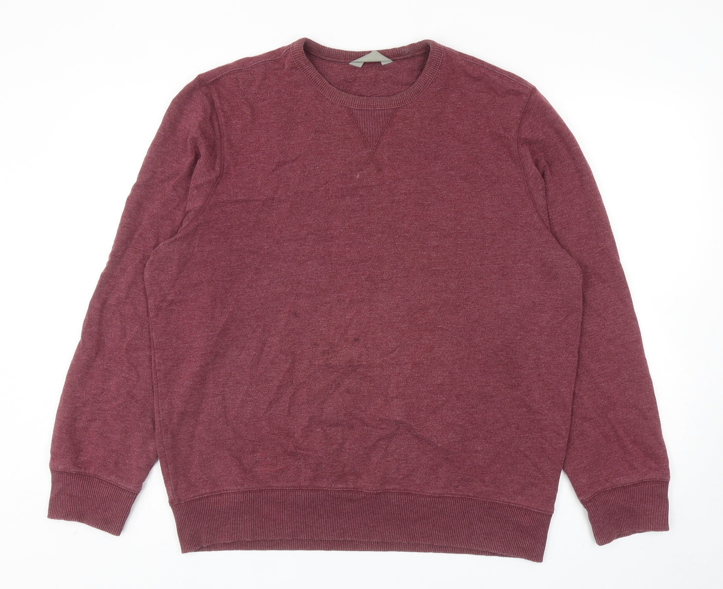 Marks and Spencer Mens Red Cotton Pullover Sweatshirt Size L