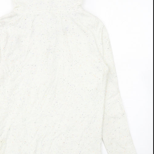 PINK Womens Ivory Cotton Pullover Hoodie Size S Zip