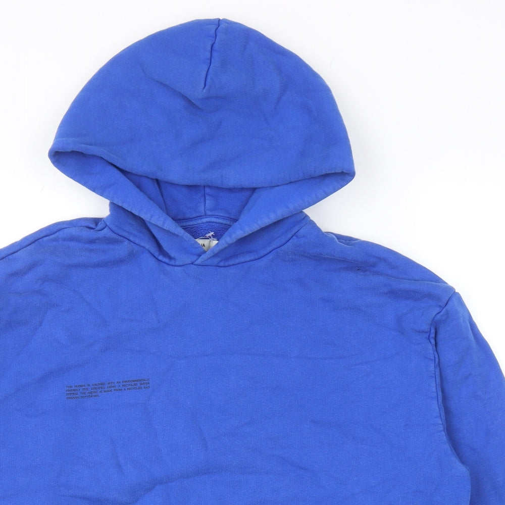 Pangaia Mens Blue Cotton Pullover Hoodie Size S