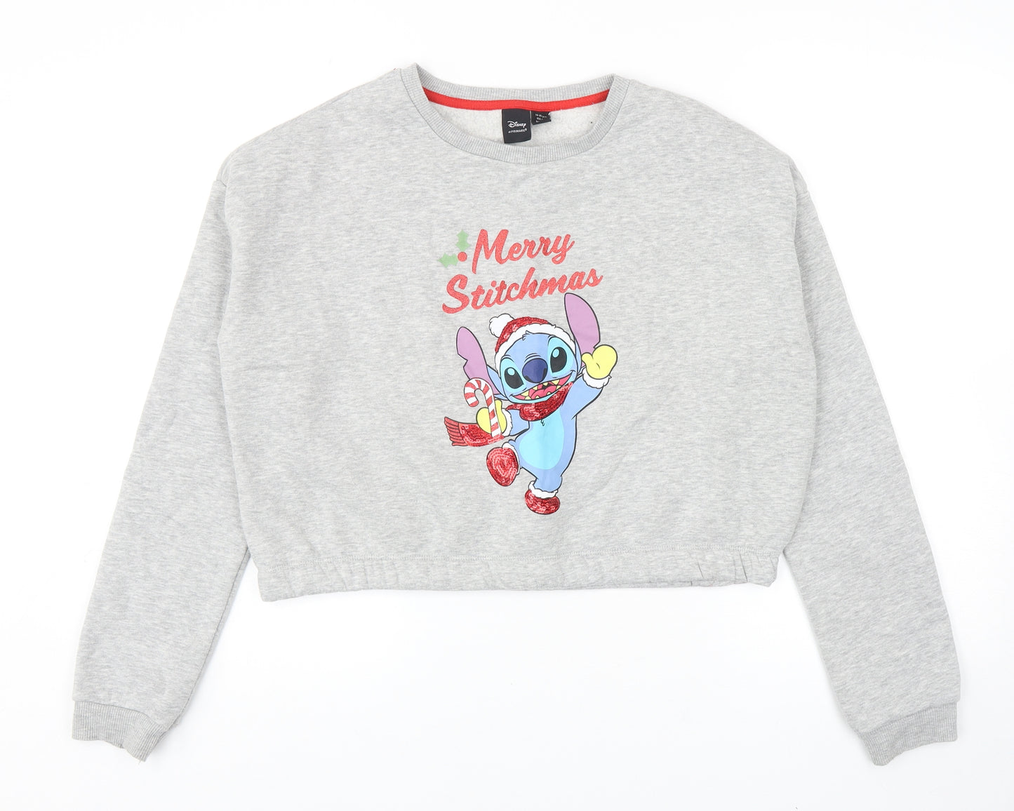 Primark Girls Grey Cotton Pullover Sweatshirt Size 14-15 Years Pullover - Merry Stitchmas