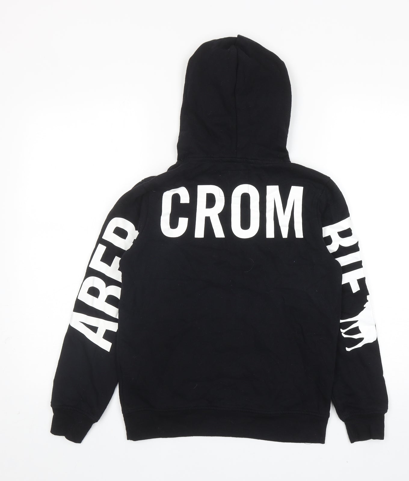 Abercrombie & Fitch Boys Black Cotton Pullover Hoodie Size 9-10 Years Pullover