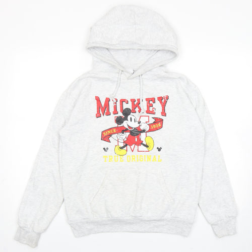 Primark Womens Grey Cotton Pullover Hoodie Size XS Pullover - Mickey Mouse