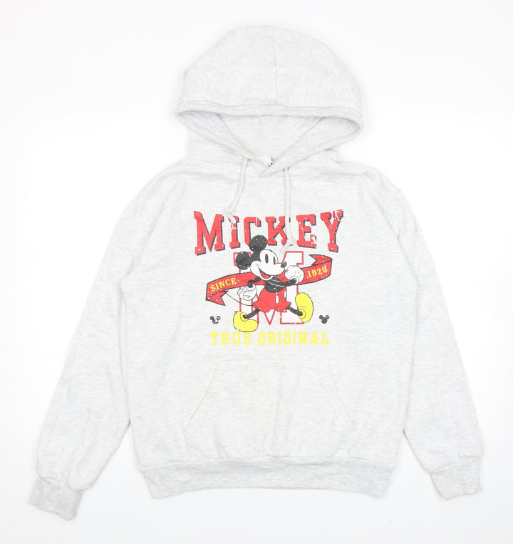 Primark Womens Grey Cotton Pullover Hoodie Size XS Pullover - Mickey Mouse