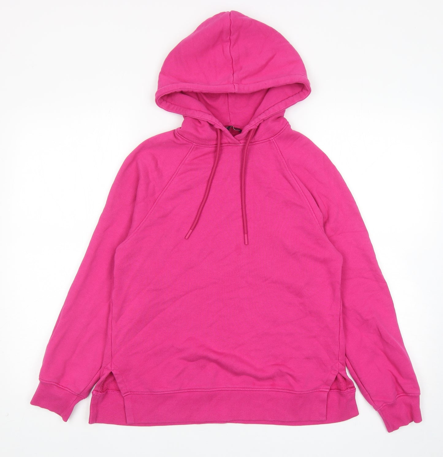 Marks and Spencer Womens Pink Cotton Pullover Hoodie Size 6 Pullover