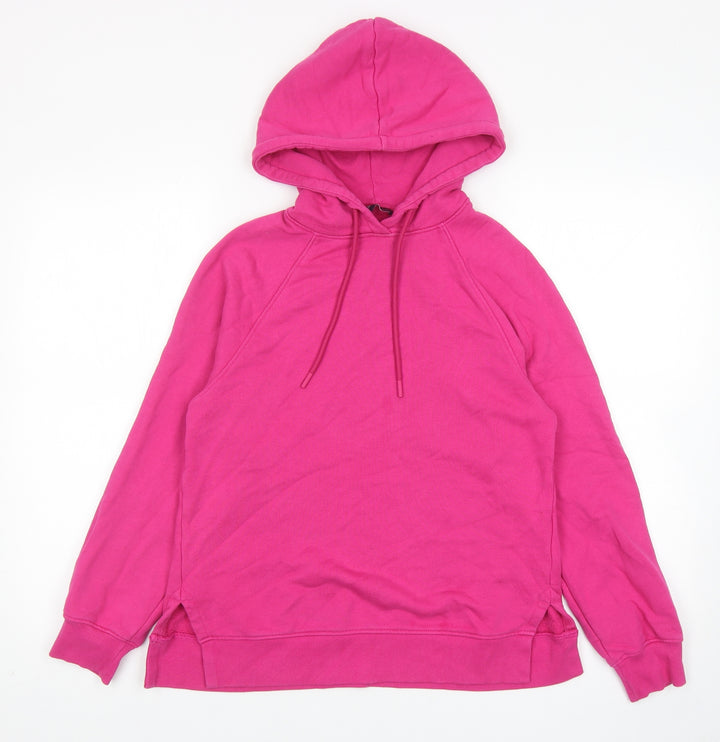 Marks and Spencer Womens Pink Cotton Pullover Hoodie Size 6 Pullover