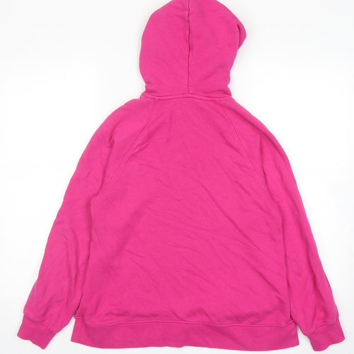 Marks and Spencer Womens Pink Cotton Pullover Hoodie Size 6 Pullover