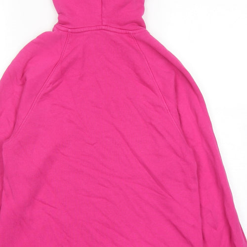 Marks and Spencer Womens Pink Cotton Pullover Hoodie Size 6 Pullover