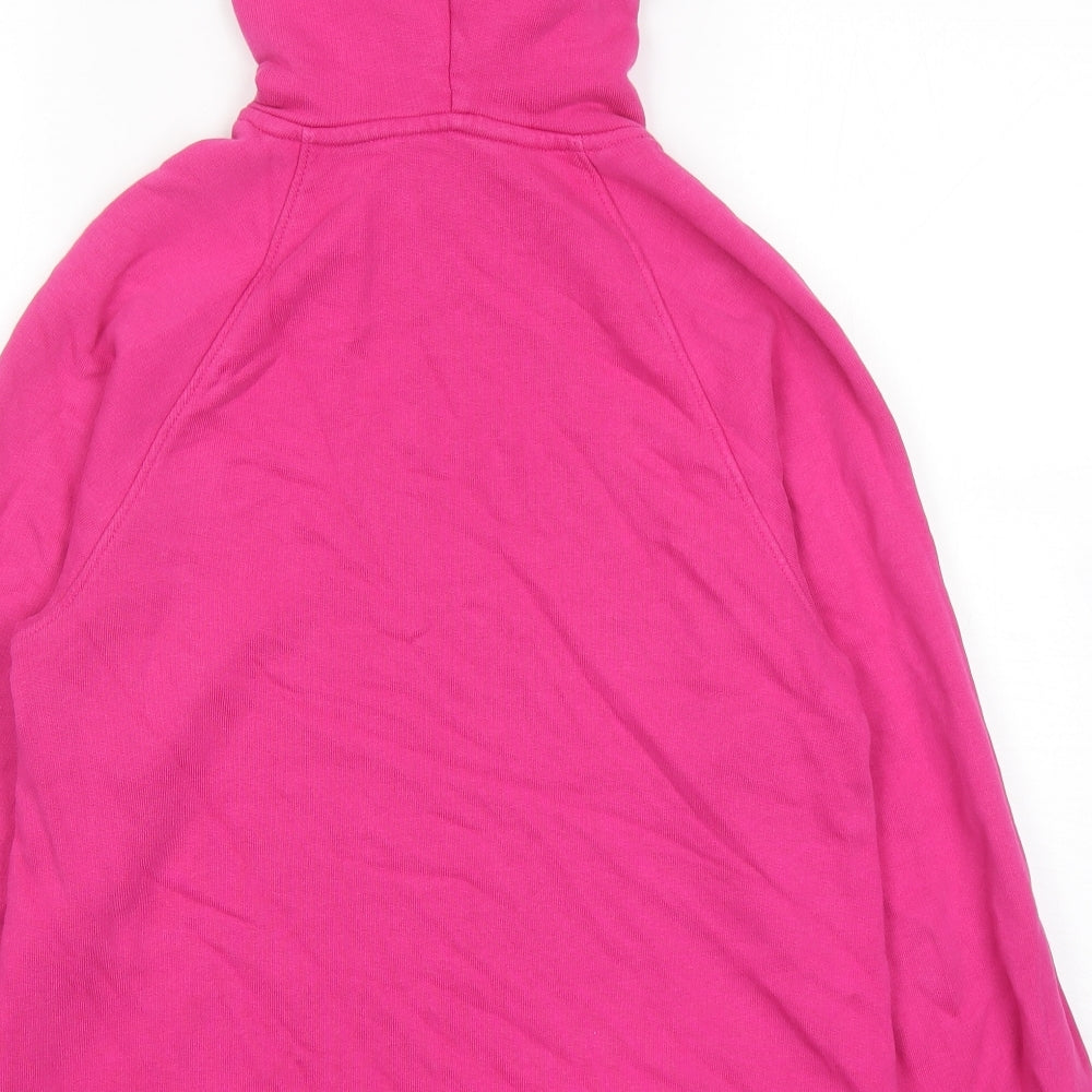 Marks and Spencer Womens Pink Cotton Pullover Hoodie Size 6 Pullover