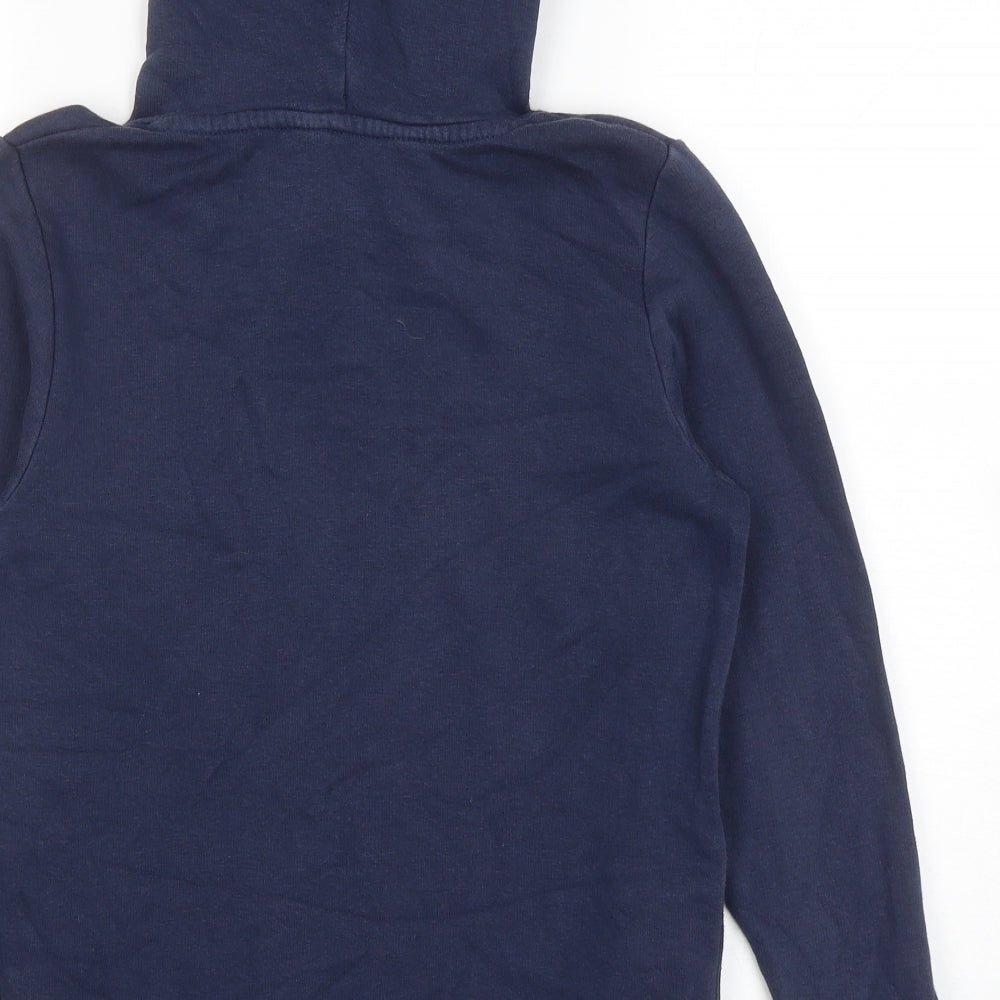 H&M Boys Blue Cotton Pullover Hoodie Size 9-10 Years Pullover