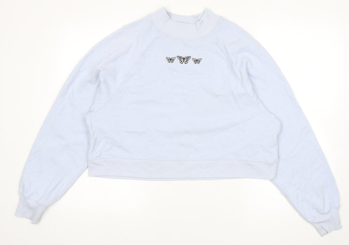 Hollister Womens Blue Cotton Pullover Sweatshirt Size M Pullover - Butterfly