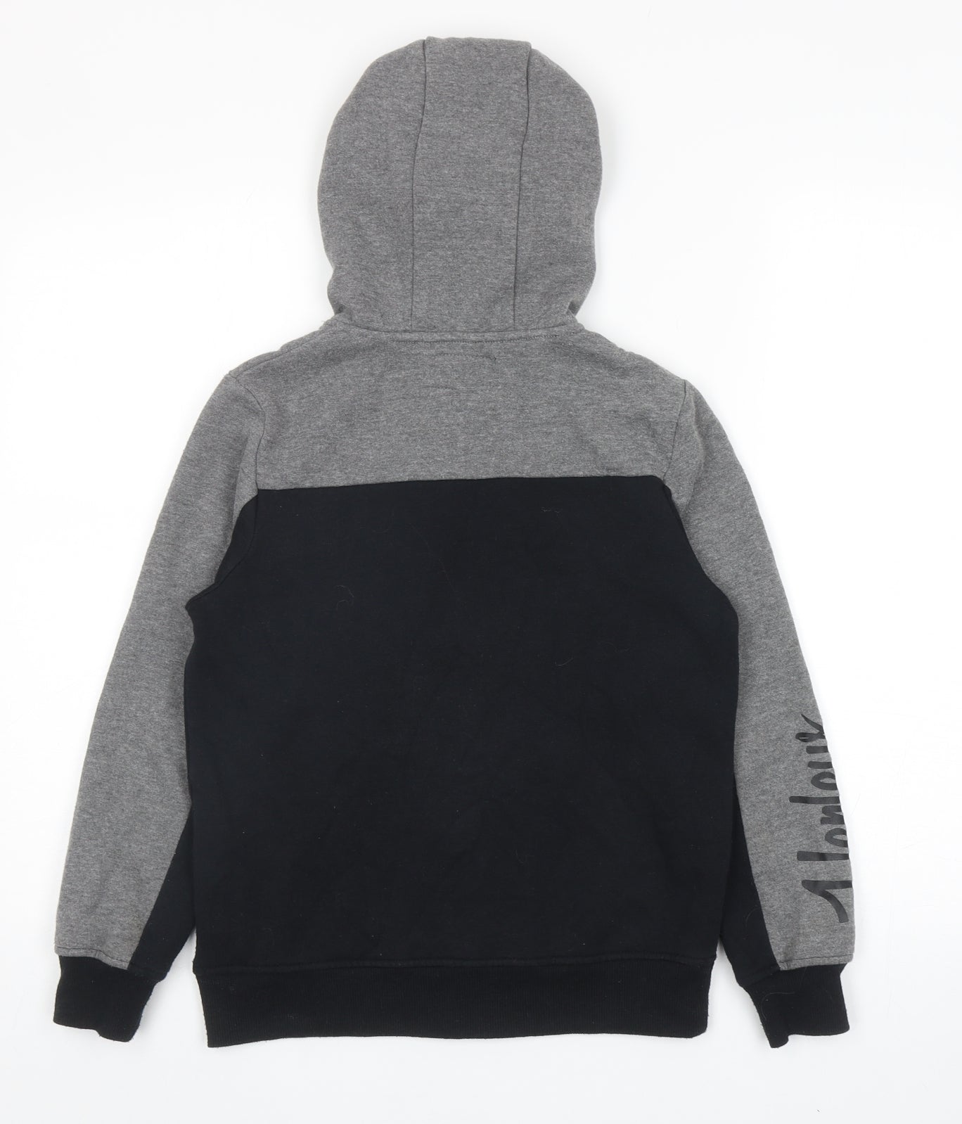 Henleys Boys Black Cotton Full Zip Hoodie Size 9-10 Years Zip