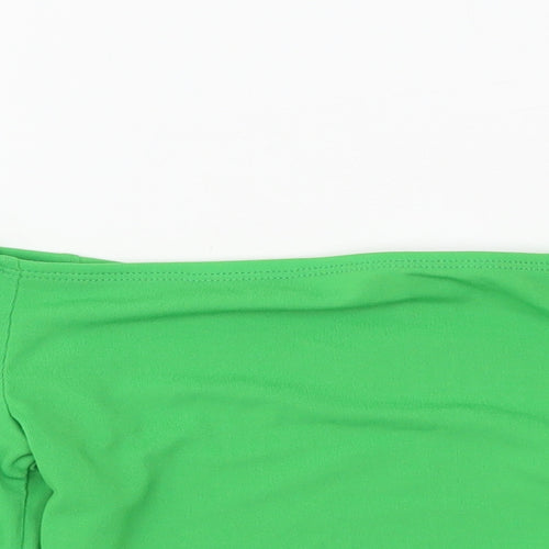 Zara Womens Green Polyester Cropped T-Shirt Size M Off the Shoulder