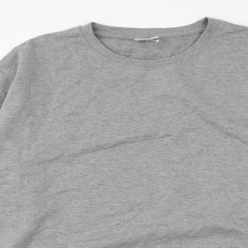 Quality Lesurewear Mens Grey Polyester Pullover Sweatshirt Size 2XL