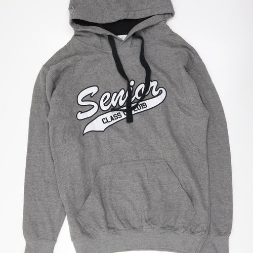 Jostens Mens Grey Cotton Pullover Hoodie Size S - Senior Class
