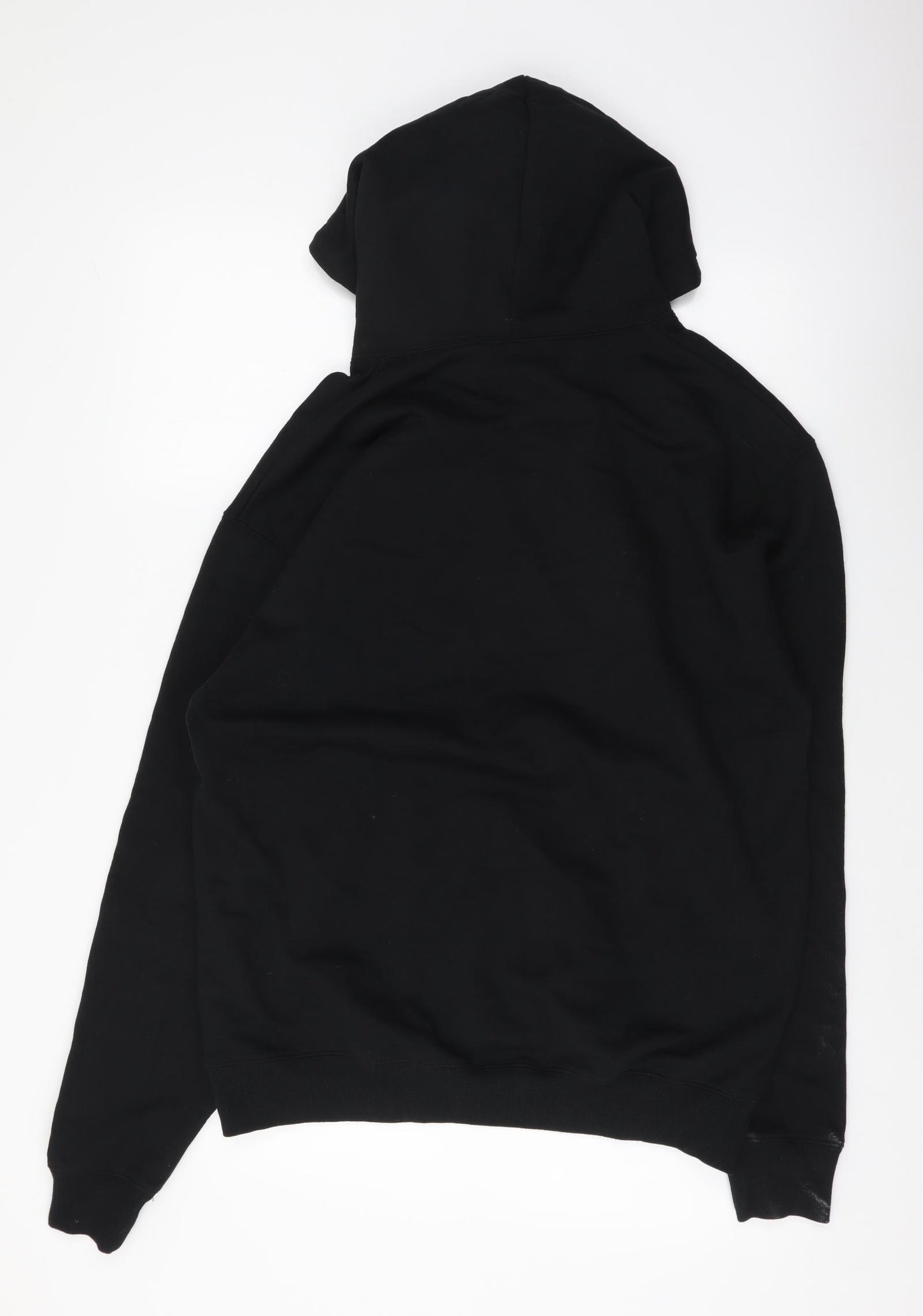 Achivers Mens Black Polyester Pullover Hoodie Size L