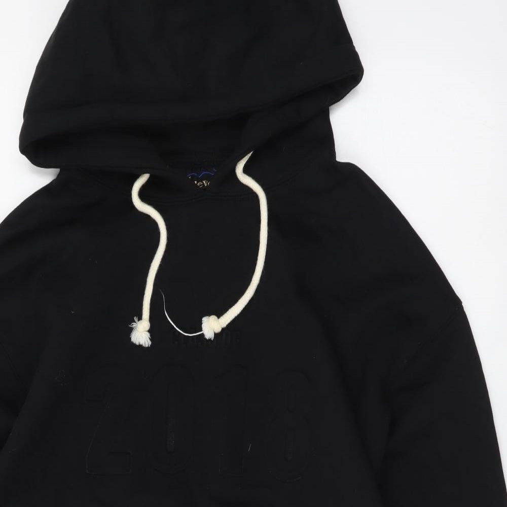 Achivers Mens Black Polyester Pullover Hoodie Size L