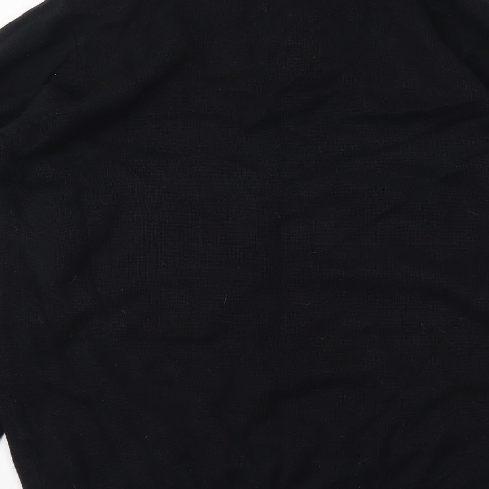 Blue Harbour Mens Black High Neck Cotton Pullover Jumper Size S