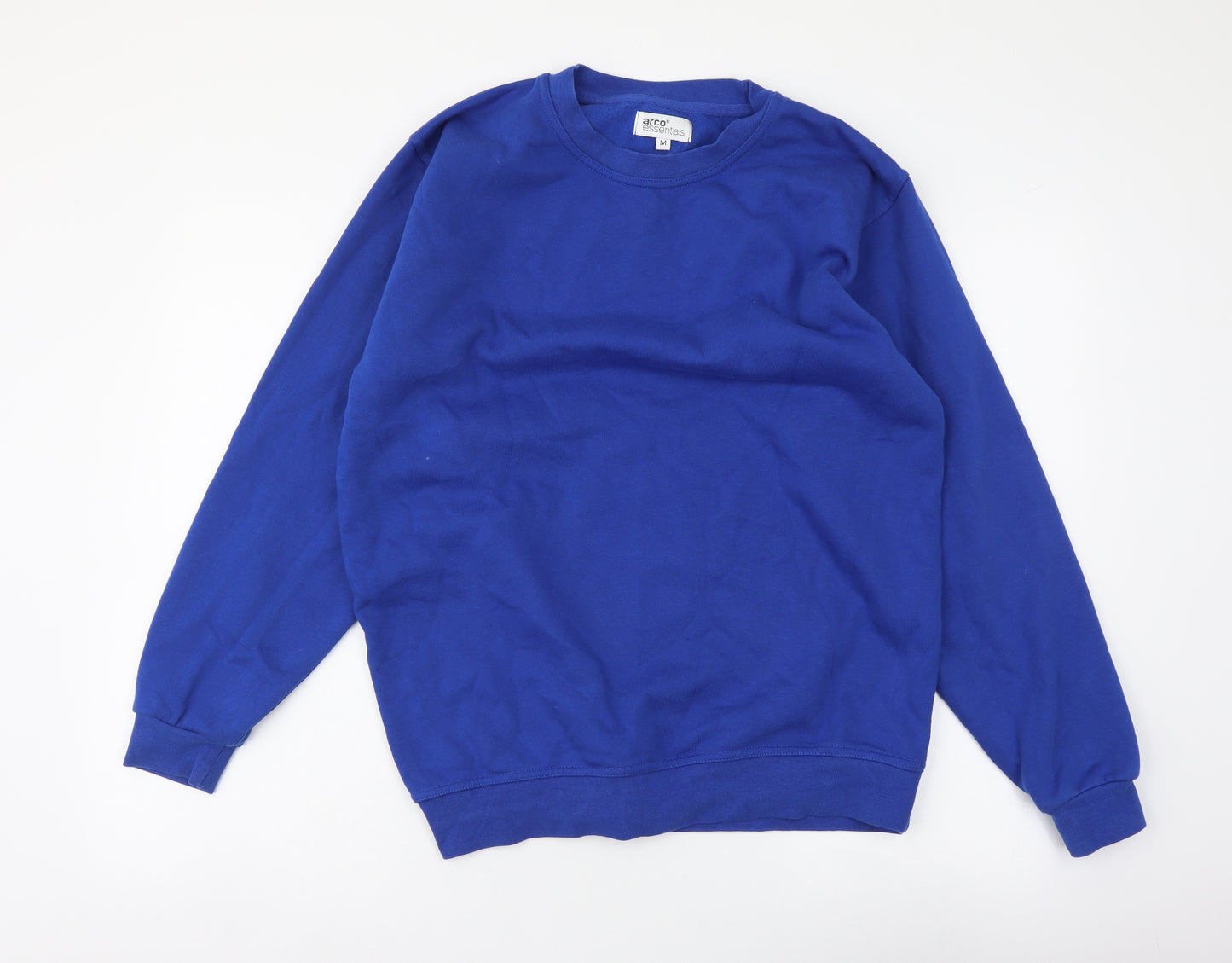 Arco Esentials Mens Blue Cotton Pullover Sweatshirt Size M
