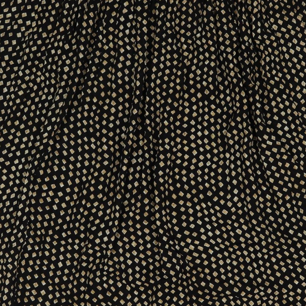 Preworn Womens Black Geometric Polyester Flare Skirt Size L