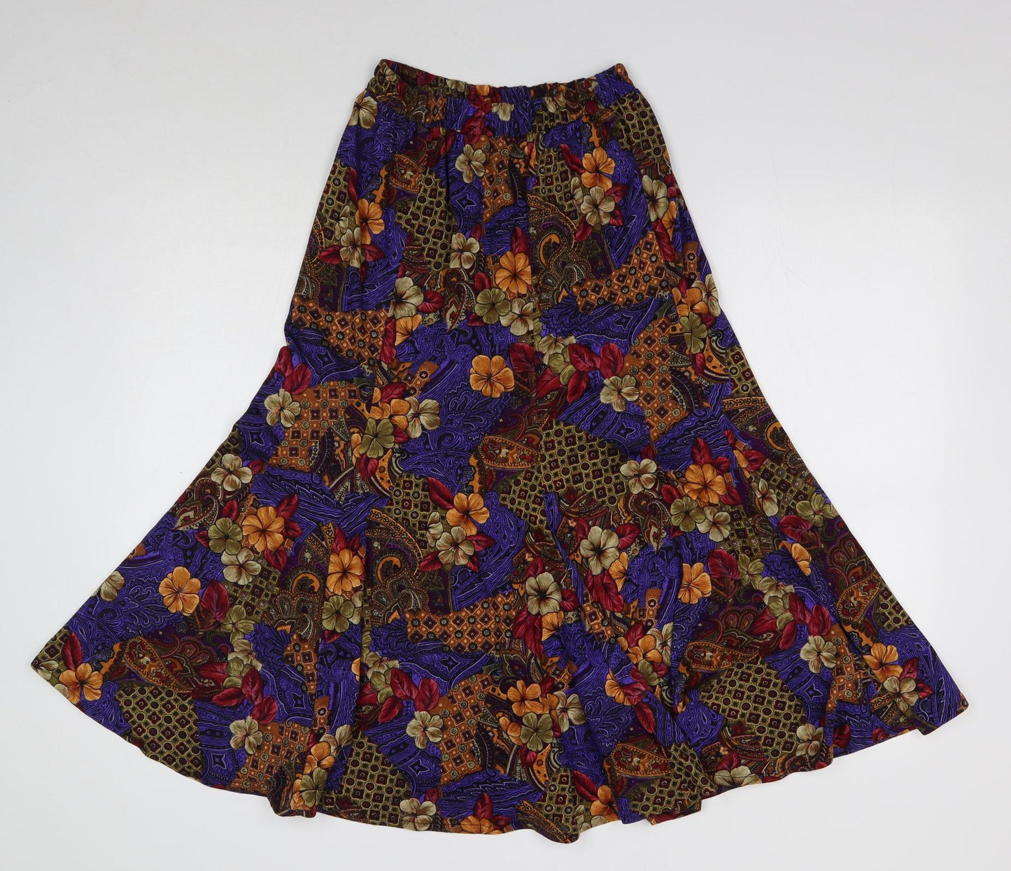 Preworn Womens Multicoloured Geometric Acrylic Trumpet Skirt Size 10