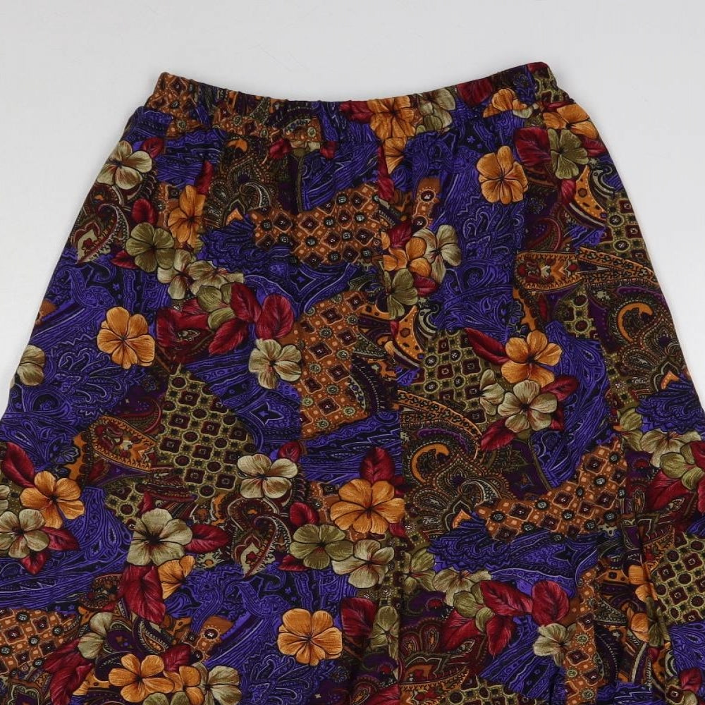 Preworn Womens Multicoloured Geometric Acrylic Trumpet Skirt Size 10