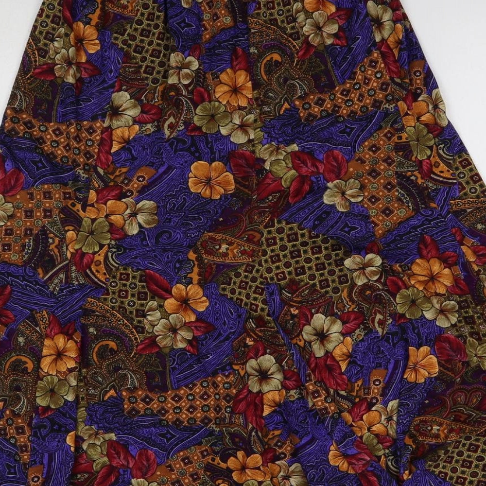Preworn Womens Multicoloured Geometric Acrylic Trumpet Skirt Size 10