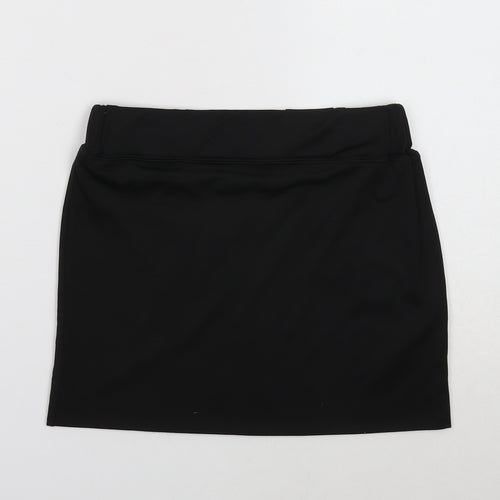 Nearskin Womens Black Polyester A-Line Skirt Size S