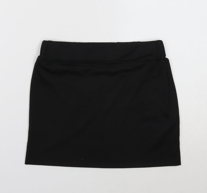 Nearskin Womens Black Polyester A-Line Skirt Size S