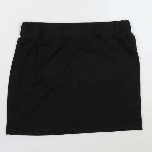 Nearskin Womens Black Polyester A-Line Skirt Size S