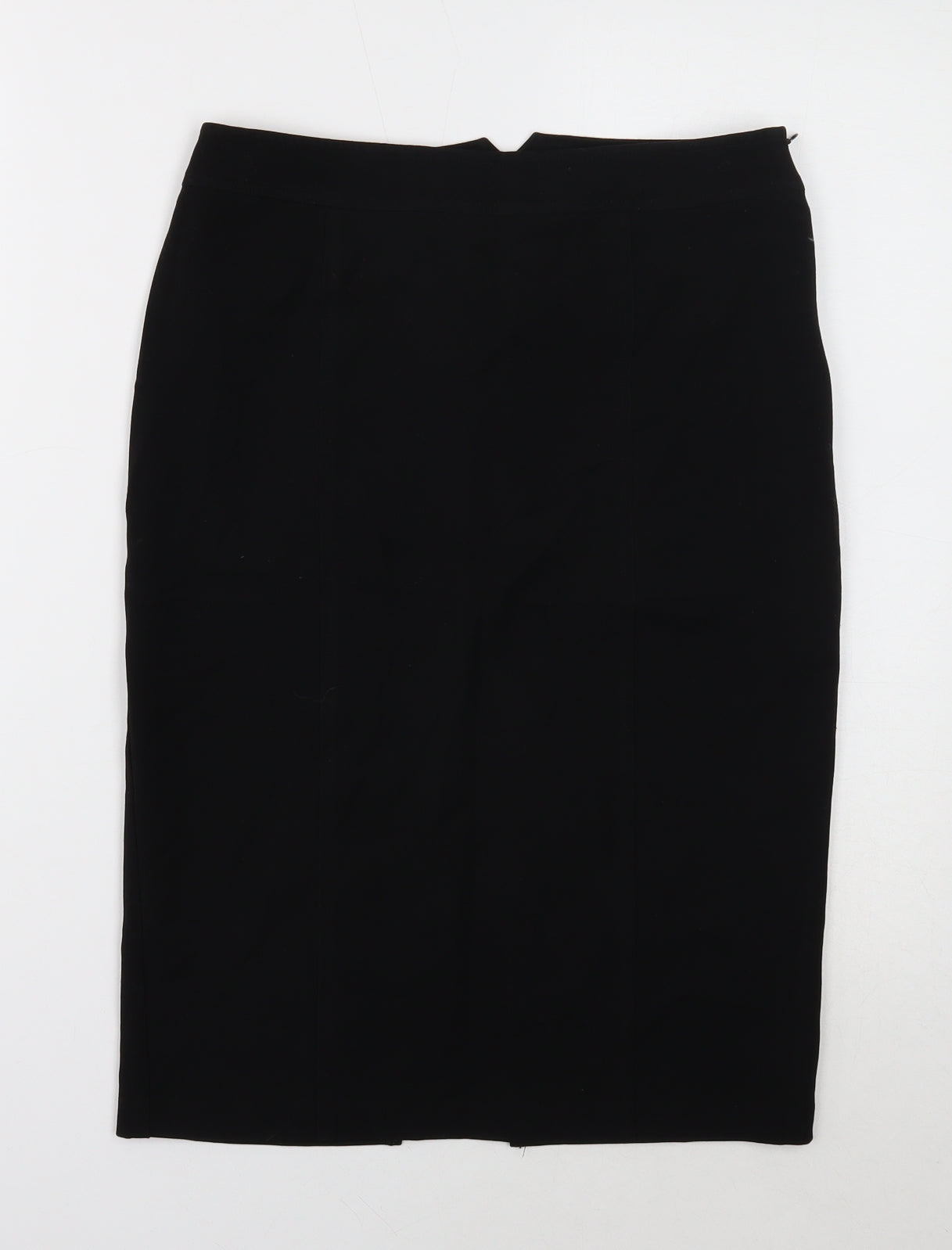 Dorothy Perkins Womens Black Polyester Straight & Pencil Skirt Size 8 Zip