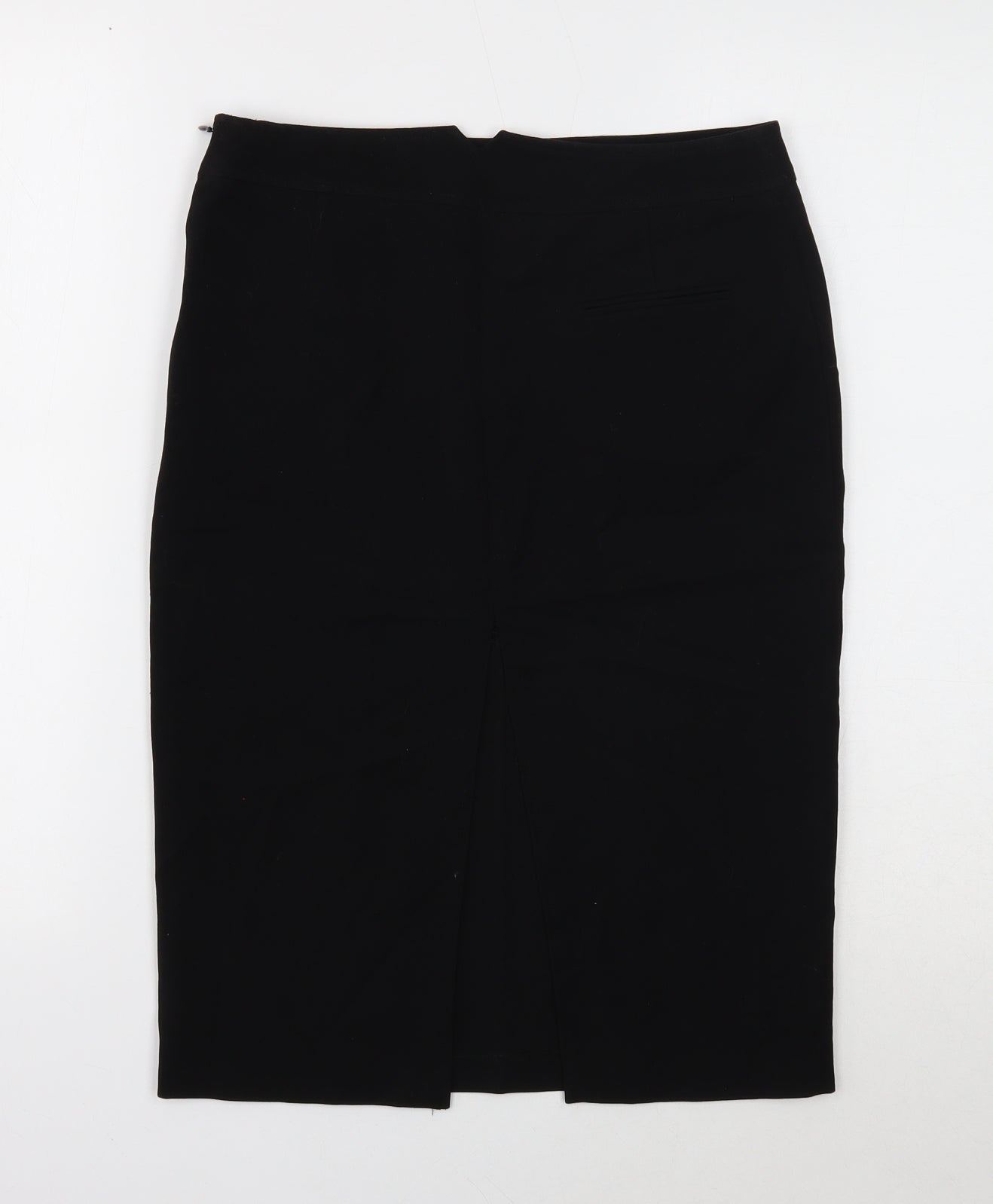 Dorothy Perkins Womens Black Polyester Straight & Pencil Skirt Size 8 Zip