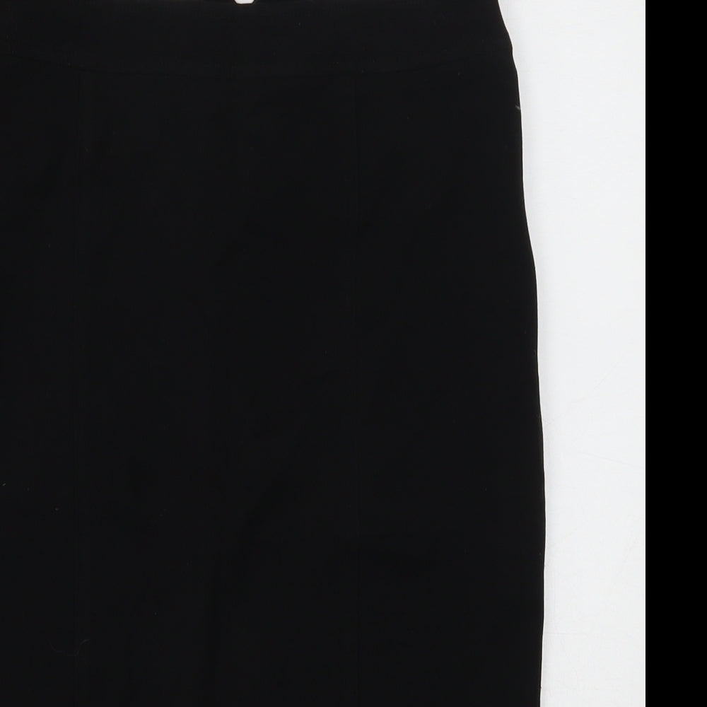 Dorothy Perkins Womens Black Polyester Straight & Pencil Skirt Size 8 Zip