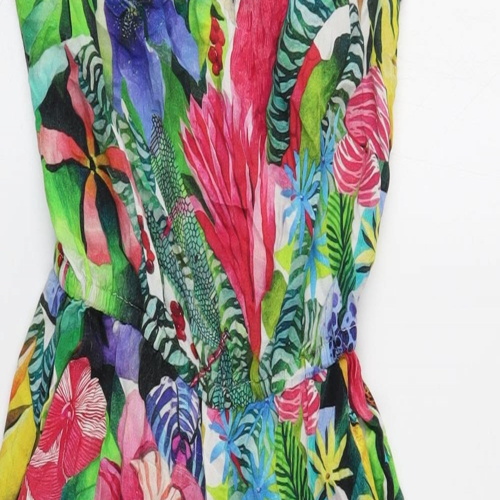 H&M Girls Multicoloured Geometric Viscose Playsuit One-Piece Size 11-12 Years Pullover