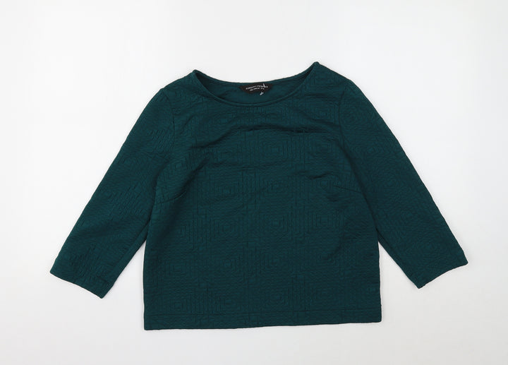 Dorothy Perkins Womens Green Polyester Pullover Sweatshirt Size 10 Pullover