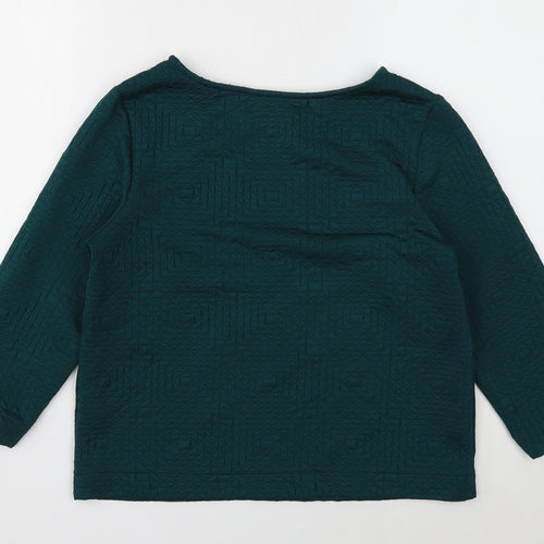 Dorothy Perkins Womens Green Polyester Pullover Sweatshirt Size 10 Pullover