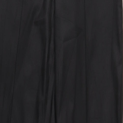 Divided Womens Black Polyester Trousers Size S Regular Zip