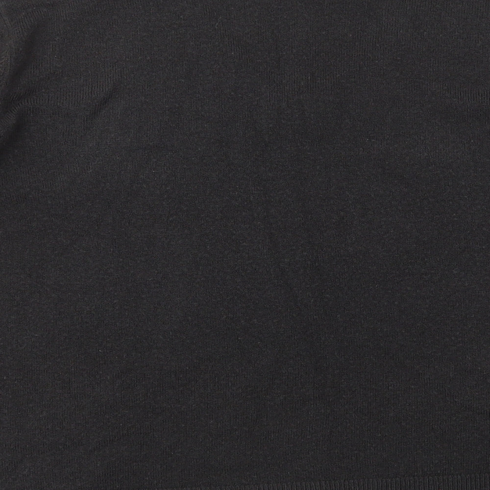 Marks and Spencer Womens Black V-Neck Acrylic Pullover Jumper Size 18