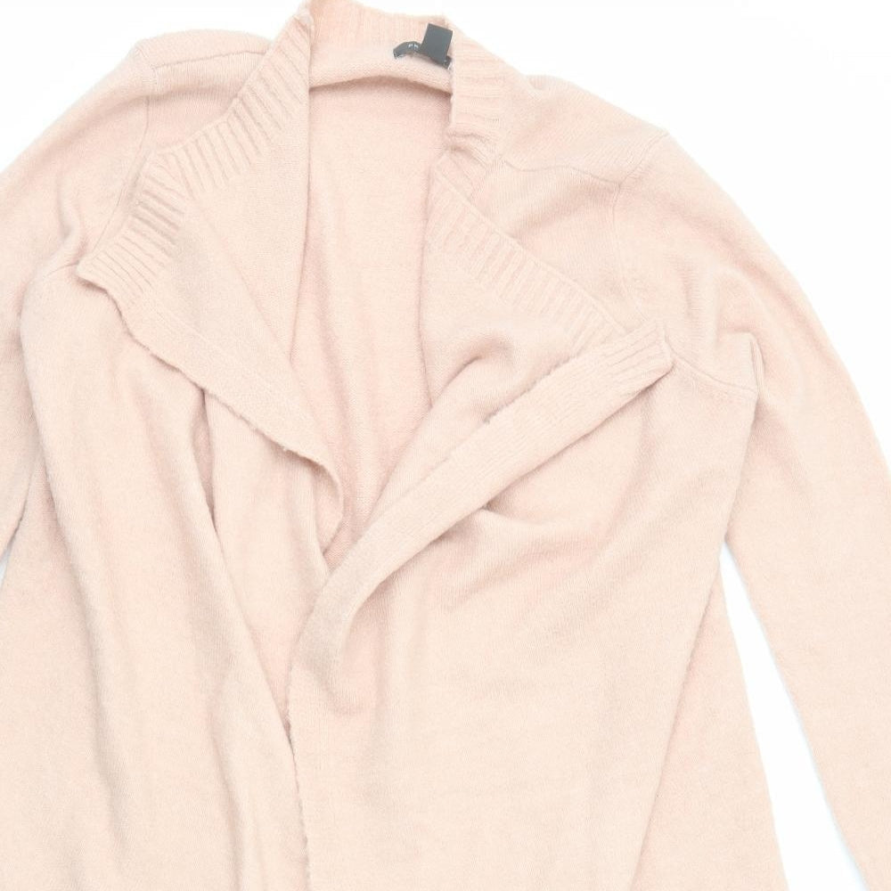 Primark Womens Pink V-Neck Acrylic Cardigan Jumper Size M - Waterfall