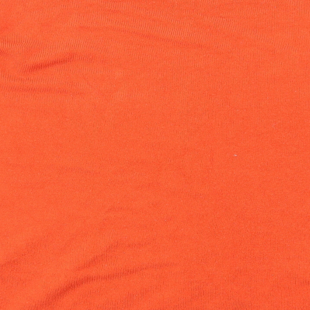 Primark Womens Orange Round Neck Acrylic Pullover Jumper Size XL