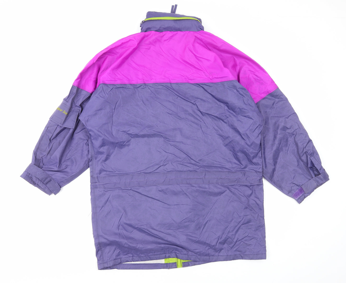 Outdoor Scene Womens Multicoloured Rain Coat Coat Size S Zip