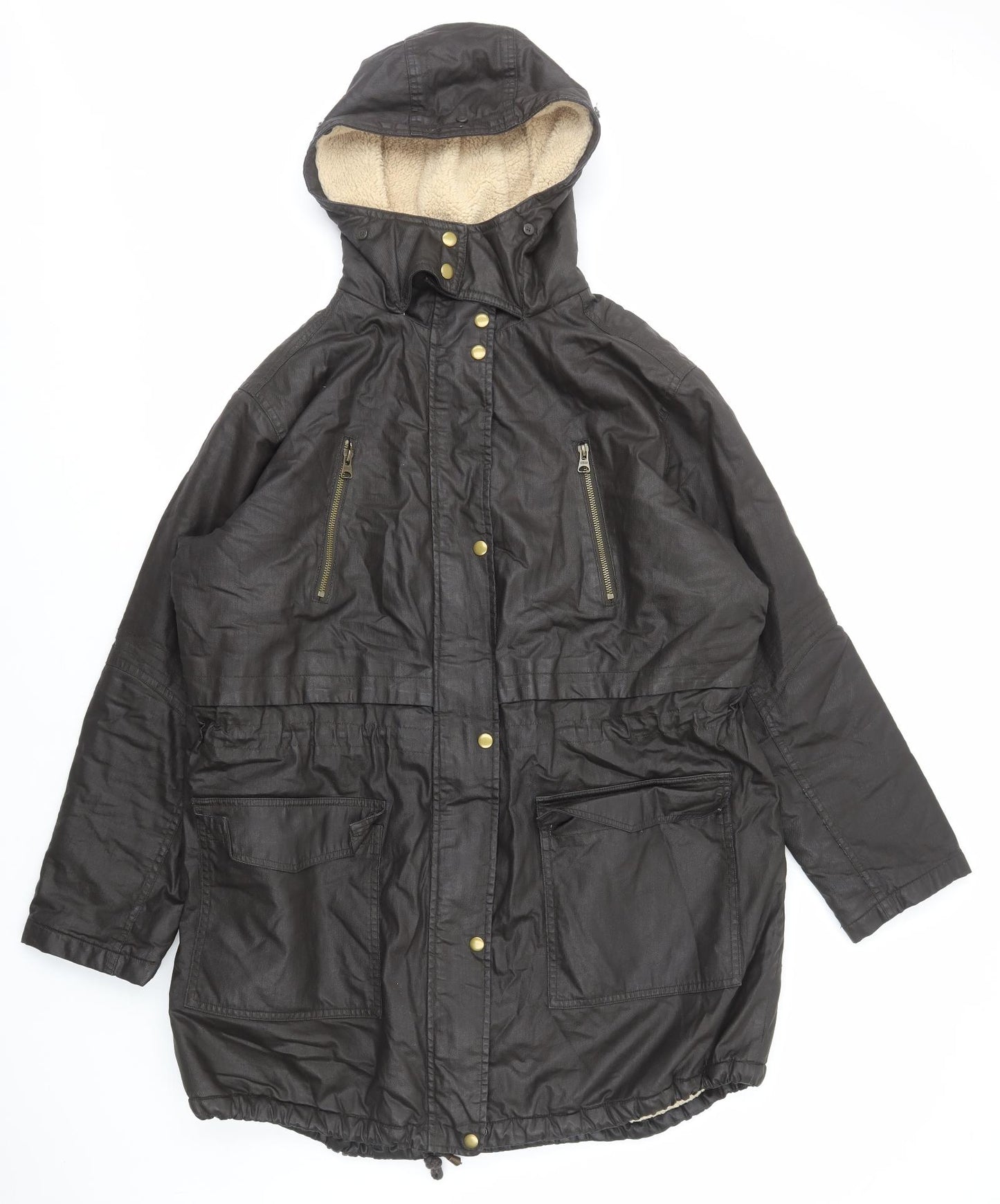 Marks and Spencer Womens Brown Rain Coat Coat Size 20 Zip