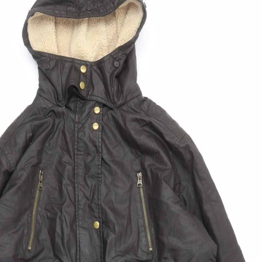Marks and Spencer Womens Brown Rain Coat Coat Size 20 Zip