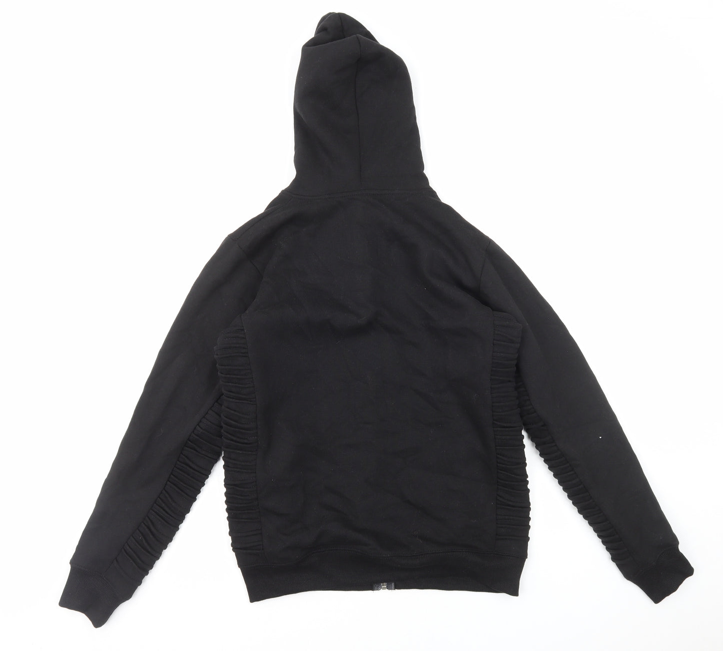 Preworn Mens Black Cotton Full Zip Hoodie Size S