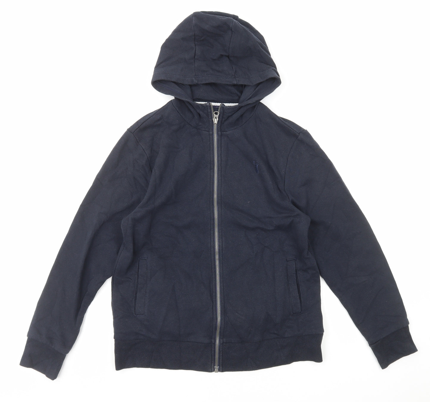 NEXT Boys Blue Cotton Full Zip Hoodie Size 12 Years Zip