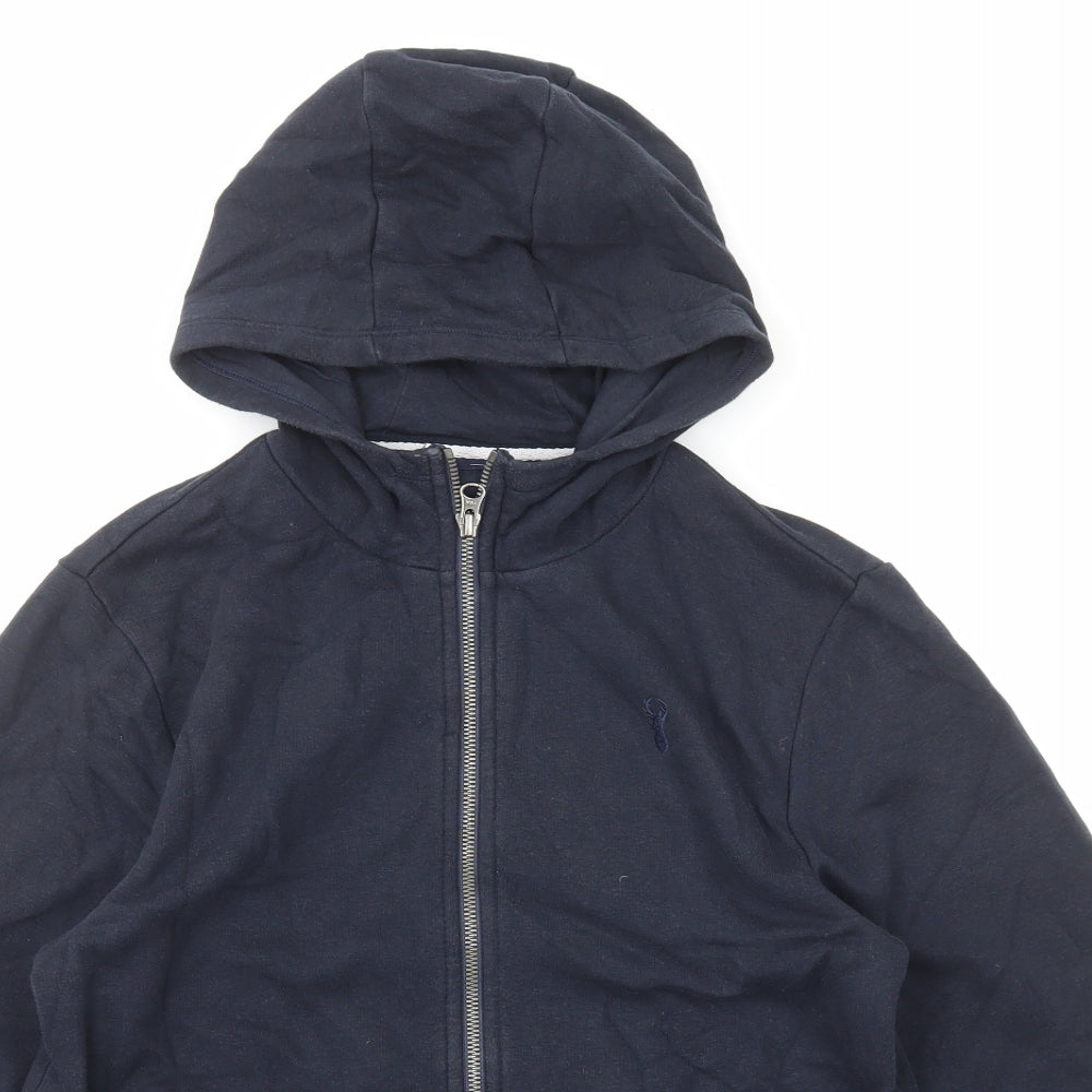 NEXT Boys Blue Cotton Full Zip Hoodie Size 12 Years Zip