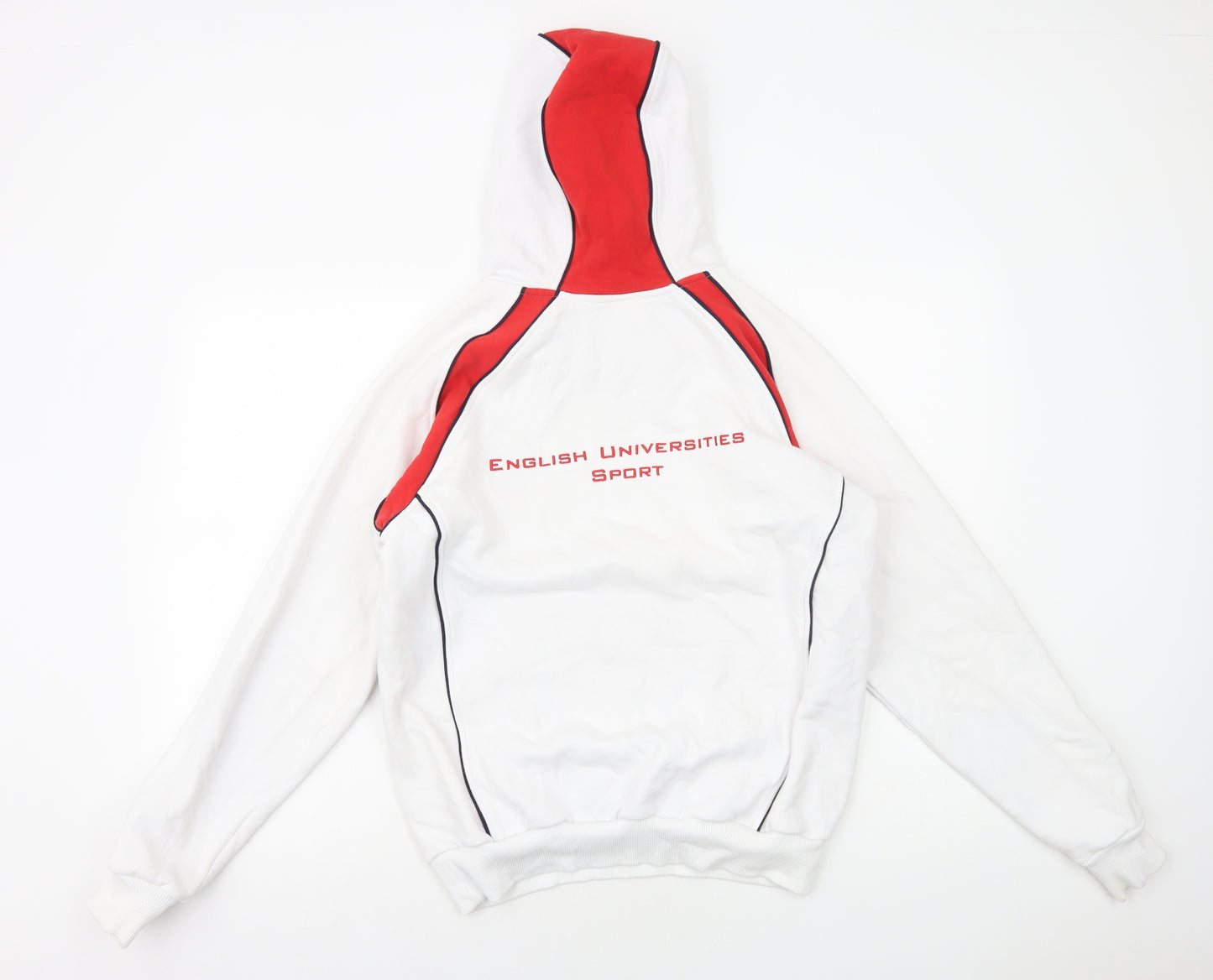 Viper 10 Womens White Cotton Pullover Hoodie Size 12 Pullover - English Universities Sport
