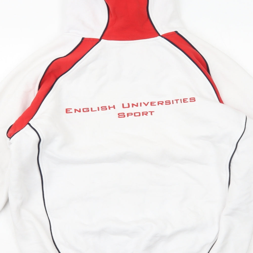 Viper 10 Womens White Cotton Pullover Hoodie Size 12 Pullover - English Universities Sport