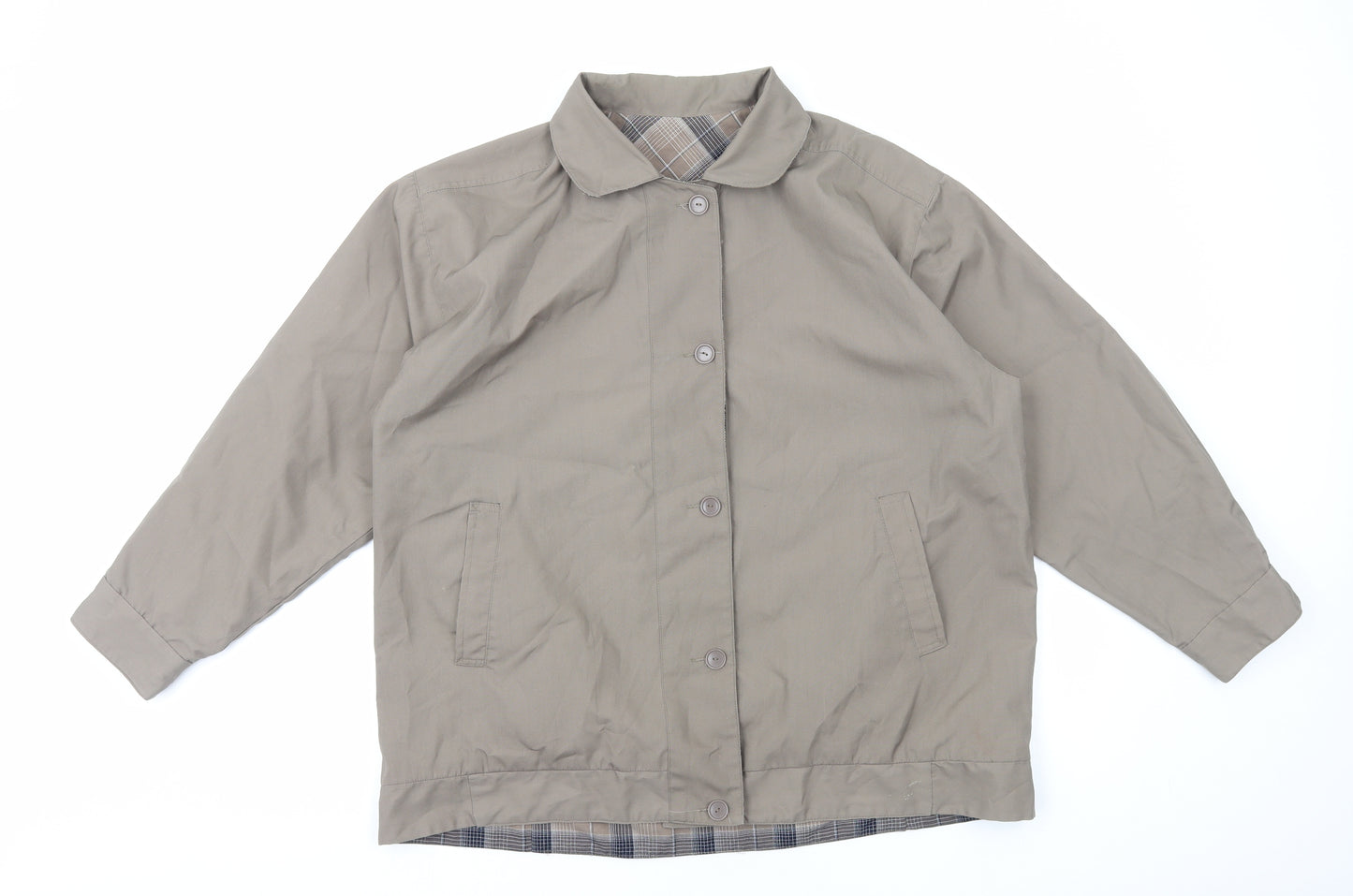 Preworn Mens Brown Jacket Size L Button