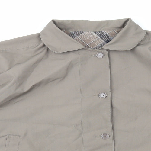 Preworn Mens Brown Jacket Size L Button