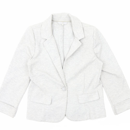 Red Herring Womens Grey Jacket Size 10 Button
